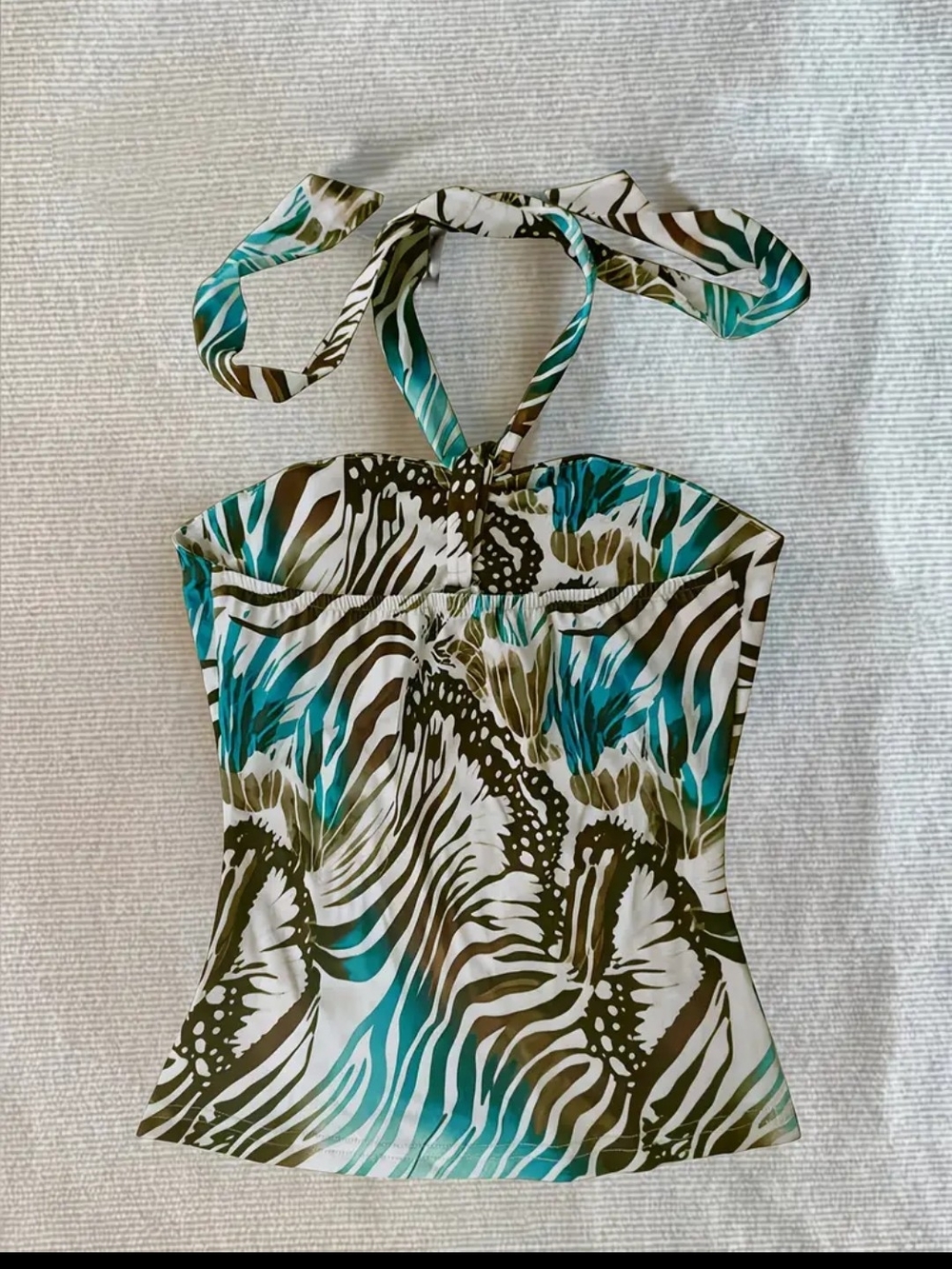 Halter One-Piece Top In Multicolor - Picture 2 of 2